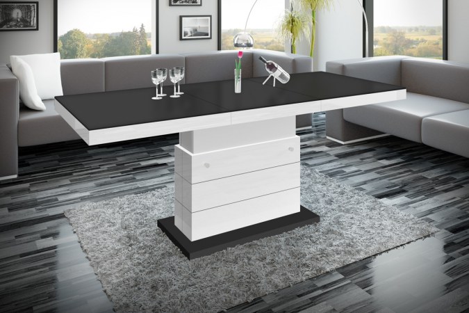 MATERA LUX coffee table (high gloss/super matt/wood-like decor)